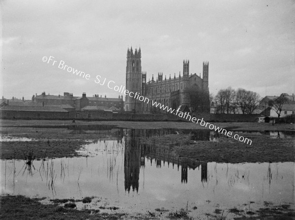 ST PATRICK'S FROM FLOODED FIELD TO SOUTH